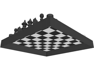 Chess Board 3D Model