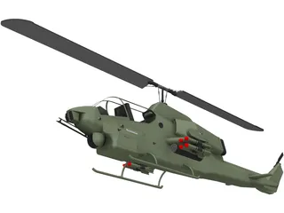 Bell AH-1W SuperCobra 3D Model
