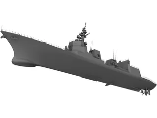 Akizuki-class Destroyer (2010) 3D Model