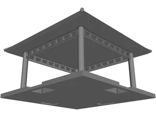 Javanese Gazebo 3D Model