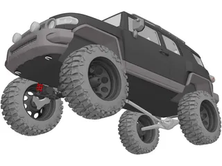 Toyota FJ Cruiser (2013) (Lifted) 3D Model