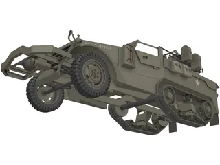 M16 Half Track 3D Model