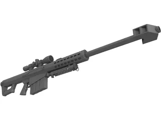 Barrett M82 3D Model