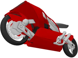 Electric Motorcycle Concept 3D Model