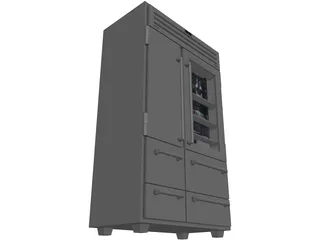 Sub Zero 48 Fridge 3D Model