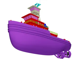 Tug Boat 3D Model