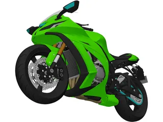 Kawasaki ZX10R (2012) 3D Model