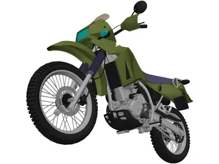 Kawasaki KLR 650 3D Model