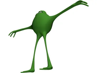 Cartoon Frog 3D Model