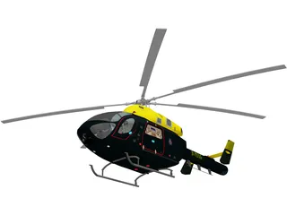 MD-902 Explorer Police 3D Model