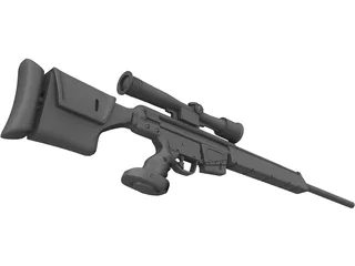 PSG-1 Sniper Rifle 3D Model