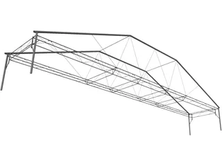 Fink Truss Bridge 3D Model