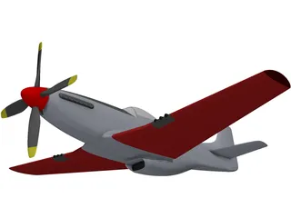 North American P-51 Mustang 3D Model