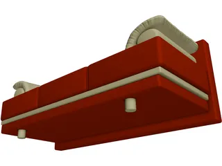 Double Sofa 3D Model