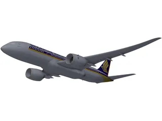 Boeing 787-800 Singapore Airlines 3D Model