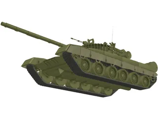 T-80 Russian Tank 3D Model