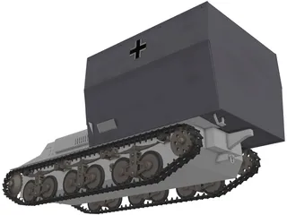 Sdkfz 135/2 105mm leFH 3D Model