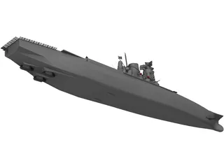 Musashi Battleship 3D Model