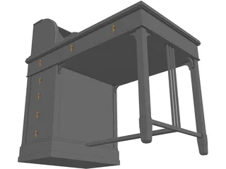 Desk Table 3D Model