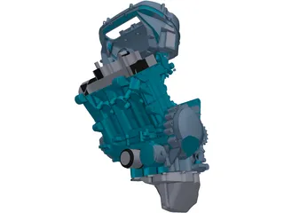 Triumph 675 Engine 3D Model