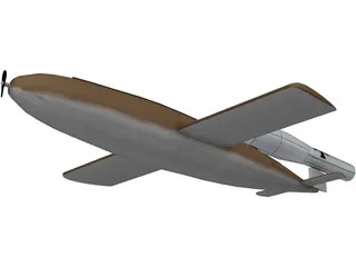 V-1 Buzz Bomb 3D Model