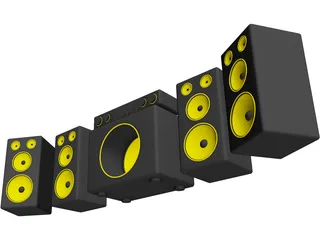 Sound System 3D Model