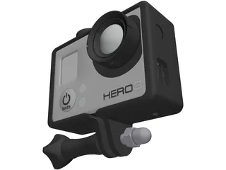 GoPro Hero 3 HD Camera 3D Model