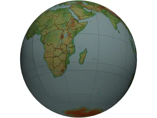 Earth Globe 3D Model