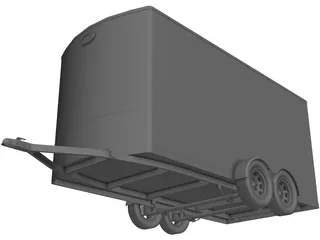 Small Cargo Trailer 3D Model