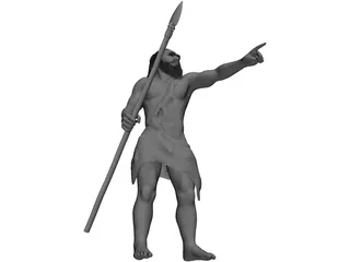 Caveman Hunter 3D Model