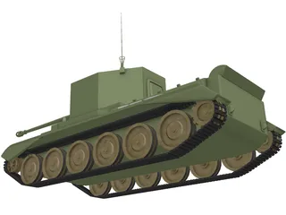 Cruiser Mk VIII Challenger A30 3D Model