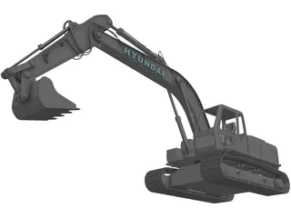 Hyundai Excavator 3D Model