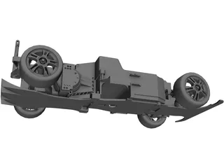 RC Car Chassis 3D Model