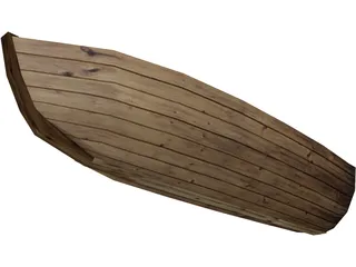 Wood Boat 3D Model