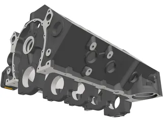 Small Block Chevrolet Engine Block 3D Model