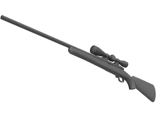 Remington Model 70 Hunting Rifle 3D Model