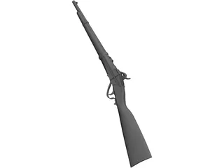 Sharps Cavalry Carbine 3D Model