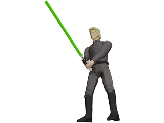 Star Wars Luke SkyWalker Jedi 3D Model