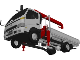 Toyota Toyoace (Tow Crane Truck) (2000) 3D Model