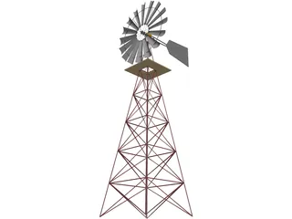 Windmill for Farm 3D Model