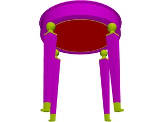 End Table 3D Model