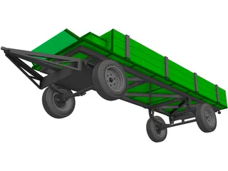 Farm Wagon 3D Model