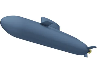 Kilo Class Submarine 3D Model