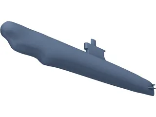 Romeo Class Submarine 3D Model