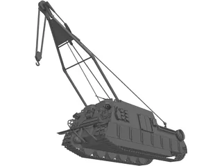 Crane Engineering Vehicle 3D Model