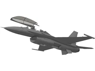 F-16D Block 52 Fighting Falcon 3D Model