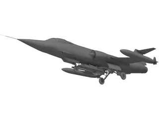 Lockheed F-104 Starfighter 3D Model