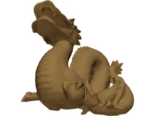 Golden Dragon 3D Model