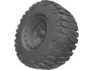 Mud Grabber Tire 3D Model