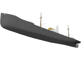 Freight Ship 3D Model